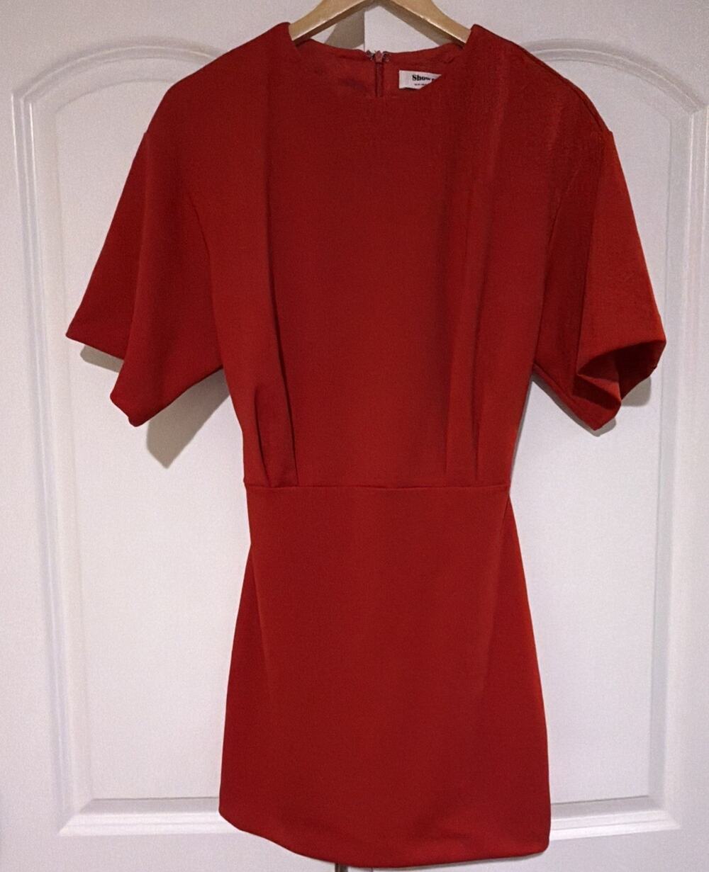 Showpo Karyna Mini Dress Woman’s Red Dress Woman’s Sz 2 Boxy Tshirt Dress